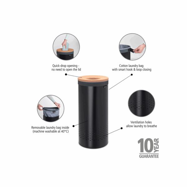 Brabantia 35 Litre Laundry Bin - Image 2