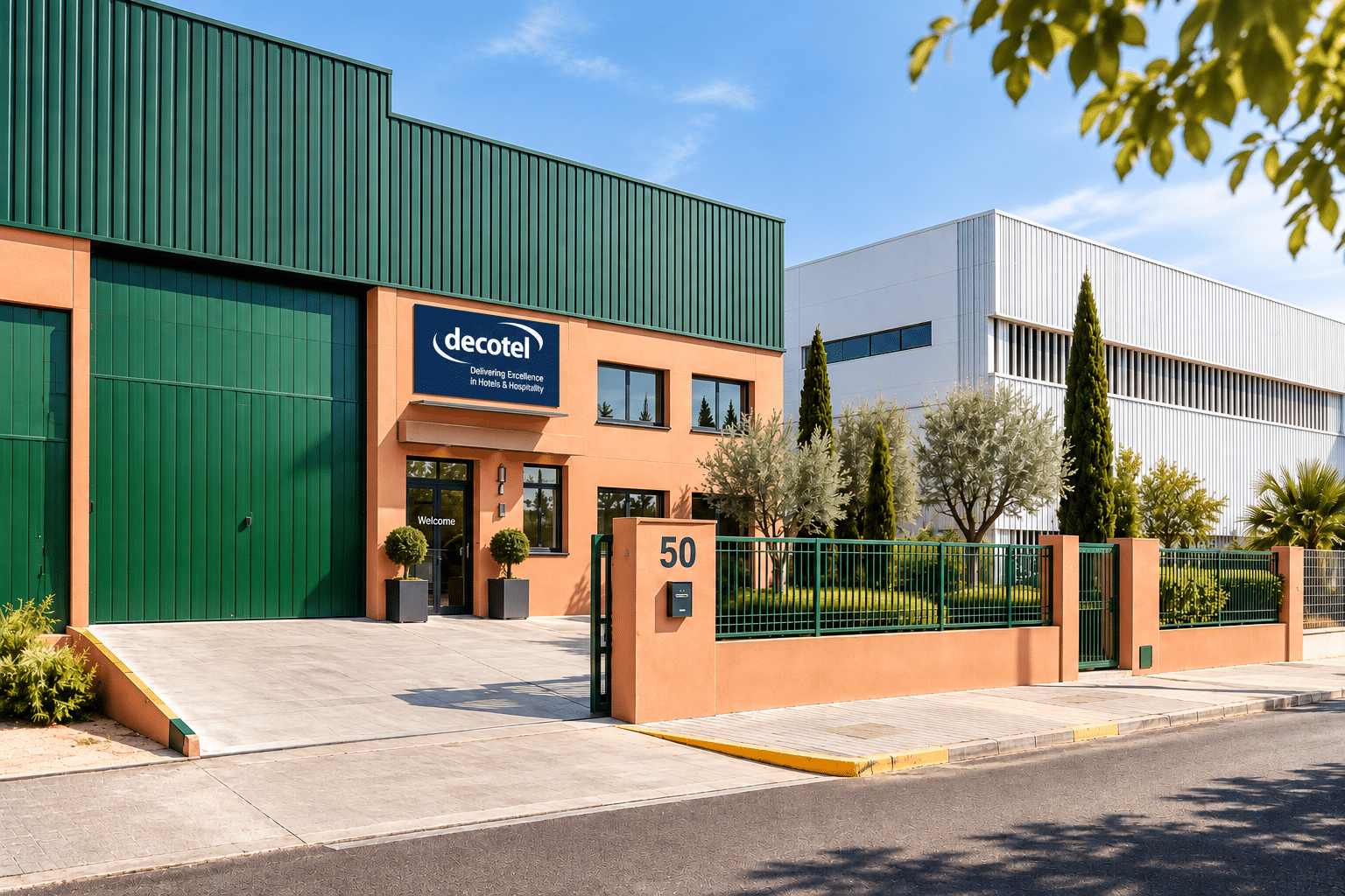 Enhanced view of Decotel Europe’s distribution centre in Paterna, Valencia.